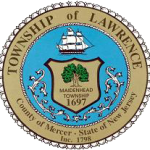 Township of Lawrence, New Jersey seal featuring a sailing ship and tree emblem.