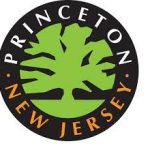 Princeton University logo featuring a green tree silhouette within a black circle with text.