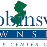 Robbinsville Township logo featuring a silhouette of New Jersey and the town name.
