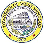 Township of West Windsor seal featuring a historical building and agricultural elements, dated 1797.