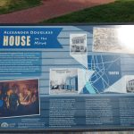 Historical marker detailing Alexander Douglass House on the Move in Trenton, NJ.