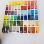 Color palette chart displaying 50 numbered swatches in various shades.
