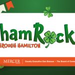 ShamRockin' Through Hamilton event poster for March 2025, featuring a leprechaun.