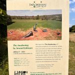 D&R Greenway Land Trust poster featuring artwork by Seward Johnson, "The Awakening."