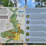 Trail map for The Watershed Reserve, showing hiking paths and park features.