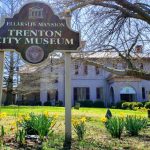 Ellarslie Mansion sign in front of the historic Trenton City Museum building.