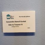 Exhibition label for "Ode to Trayvon IV" by Cassandra Stancil Gunkel at the Trenton Museum.