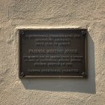 Bronze plaque commemorating the Bicentennial of Liberty at Friends Meeting House.