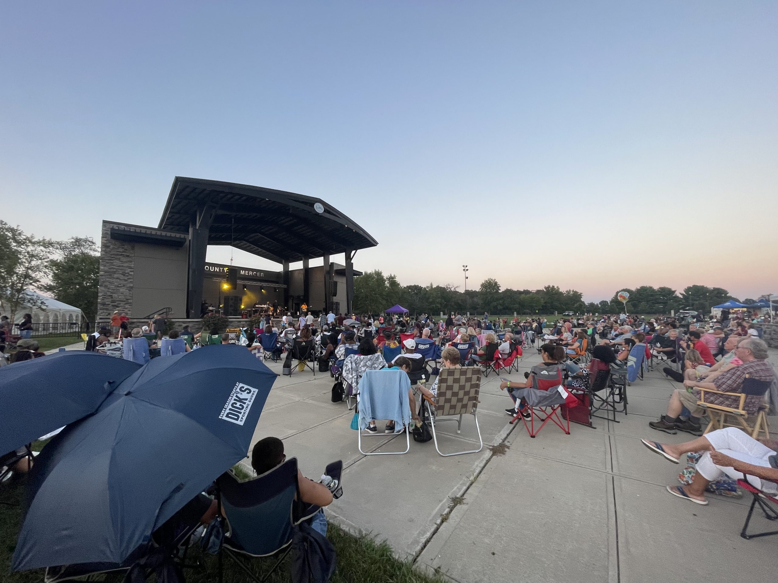 outdoor amphitheater stage at mercer county park in mercer county new jersey